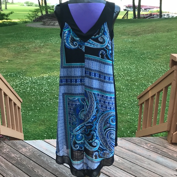 💜Sleeveless summer swing dress size M - Picture 3 of 6